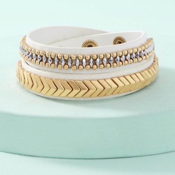 [Stella and Dot] Gilded Path Double Wrap bracelet - Picture 1 of 5